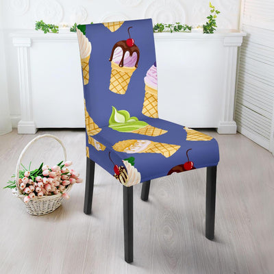 Ice Cream Pattern Print Design IC03 Dining Chair Slipcover-JORJUNE.COM
