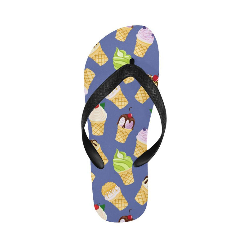 Ice Cream Pattern Print Design IC03 Flip Flops-JorJune