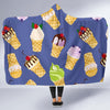 Ice Cream Pattern Print Design IC03 Hooded Blanket-JORJUNE.COM