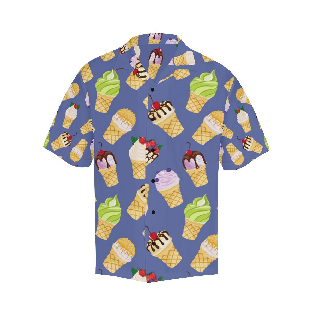 Ice Cream Pattern Print Design IC03 Men Hawaiian Shirt-JorJune