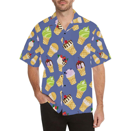 Ice Cream Pattern Print Design IC03 Men Hawaiian Shirt-JorJune