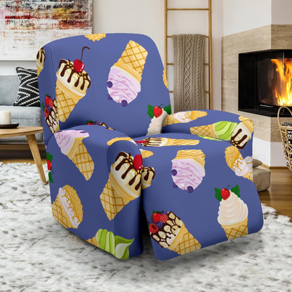 Ice Cream Pattern Print Design IC03 Recliner Slipcover-JORJUNE.COM