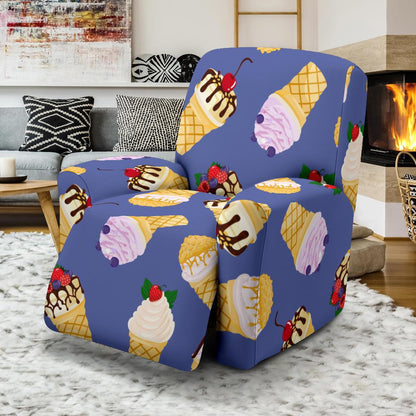 Ice Cream Pattern Print Design IC03 Recliner Slipcover-JORJUNE.COM