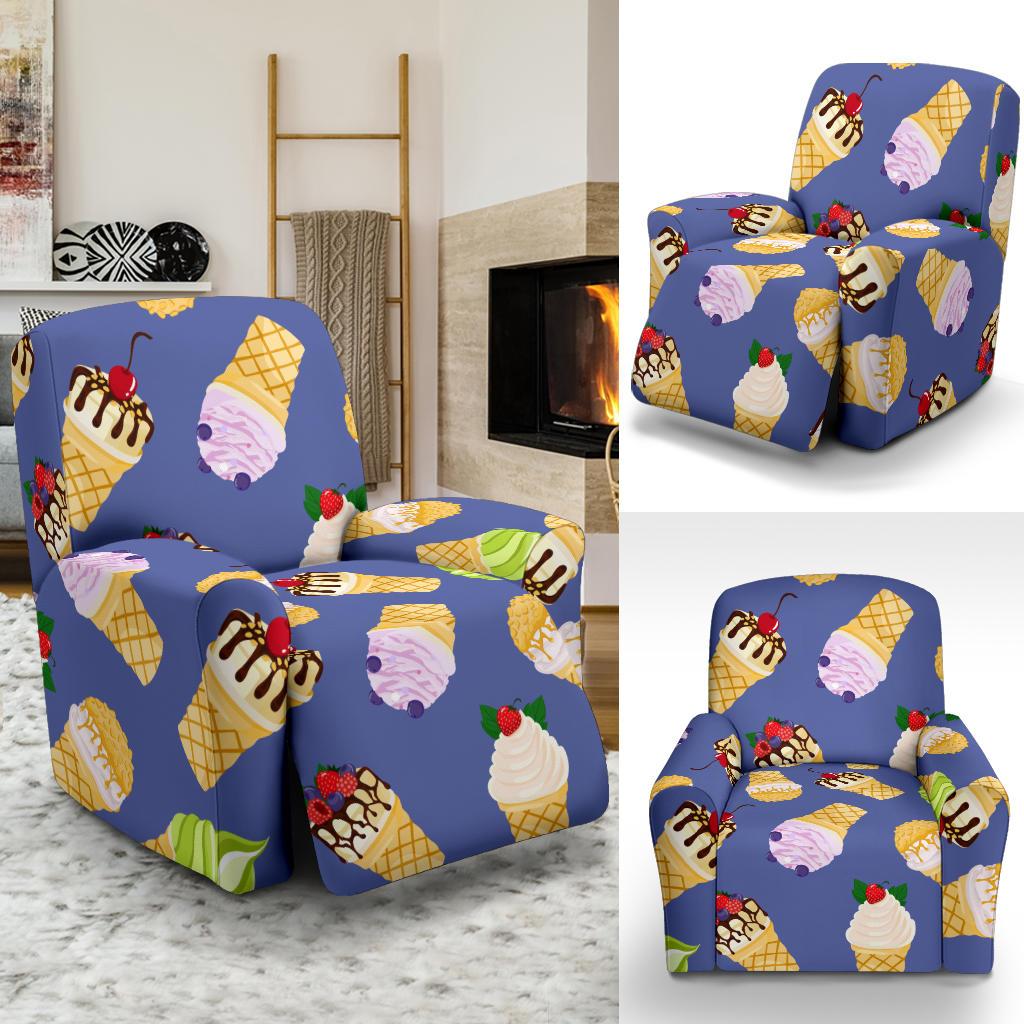Ice Cream Pattern Print Design IC03 Recliner Slipcover-JORJUNE.COM
