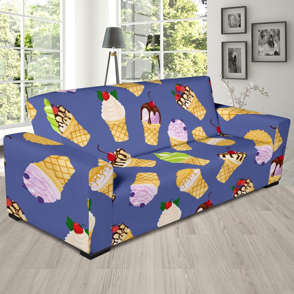 Ice Cream Pattern Print Design IC03 Sofa Slipcover-JORJUNE.COM