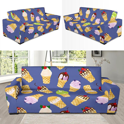Ice Cream Pattern Print Design IC03 Sofa Slipcover-JORJUNE.COM