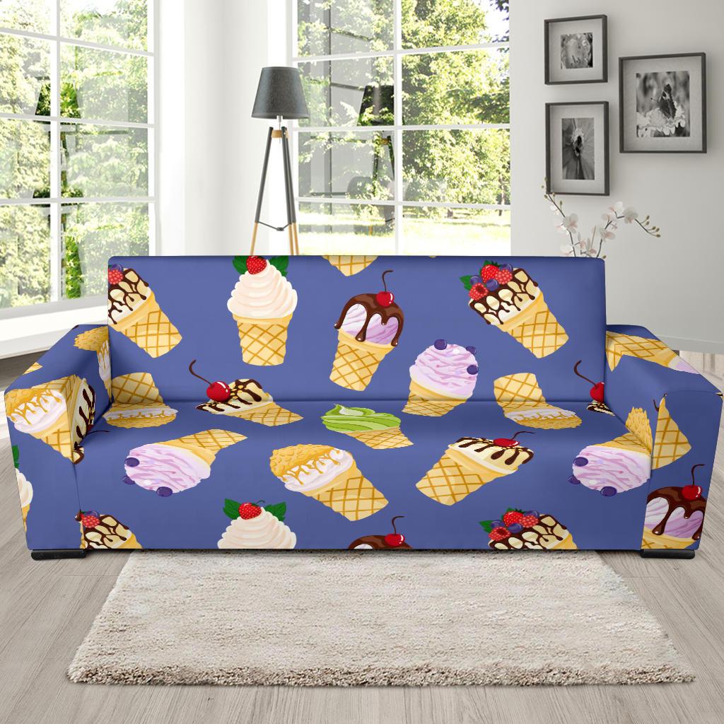 Ice Cream Pattern Print Design IC03 Sofa Slipcover-JORJUNE.COM