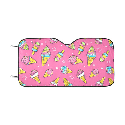 Ice Cream Pattern Print Design IC04 Car Sun Shade-JorJune