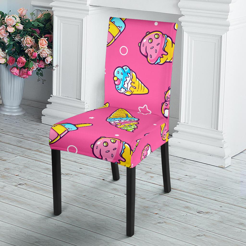 Ice Cream Pattern Print Design IC04 Dining Chair Slipcover-JORJUNE.COM