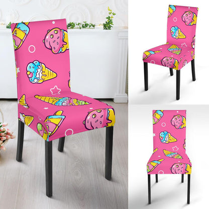 Ice Cream Pattern Print Design IC04 Dining Chair Slipcover-JORJUNE.COM