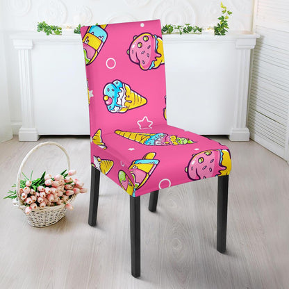 Ice Cream Pattern Print Design IC04 Dining Chair Slipcover-JORJUNE.COM