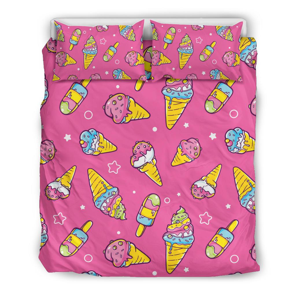 Ice Cream Pattern Print Design IC04 Duvet Cover Bedding Set-JORJUNE.COM