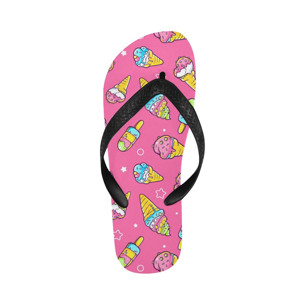 Ice Cream Pattern Print Design IC04 Flip Flops-JorJune