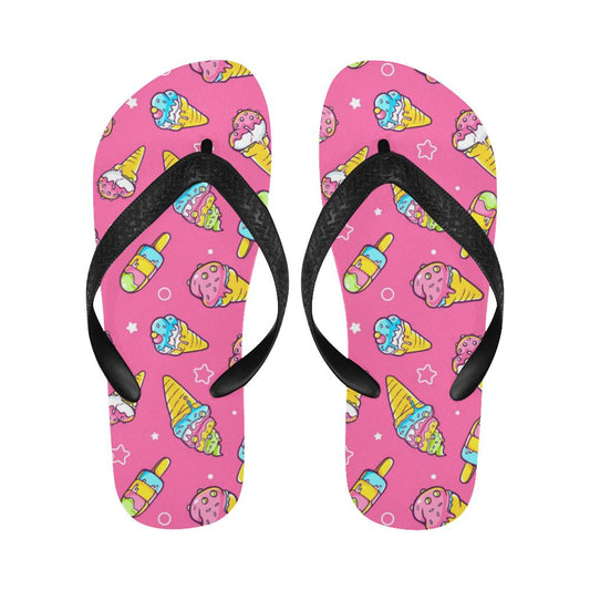 Ice Cream Pattern Print Design IC04 Flip Flops-JorJune