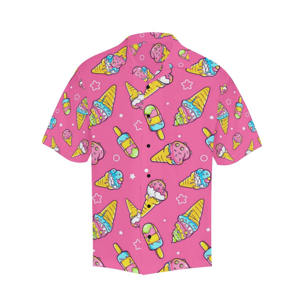 Ice Cream Pattern Print Design IC04 Men Hawaiian Shirt-JorJune