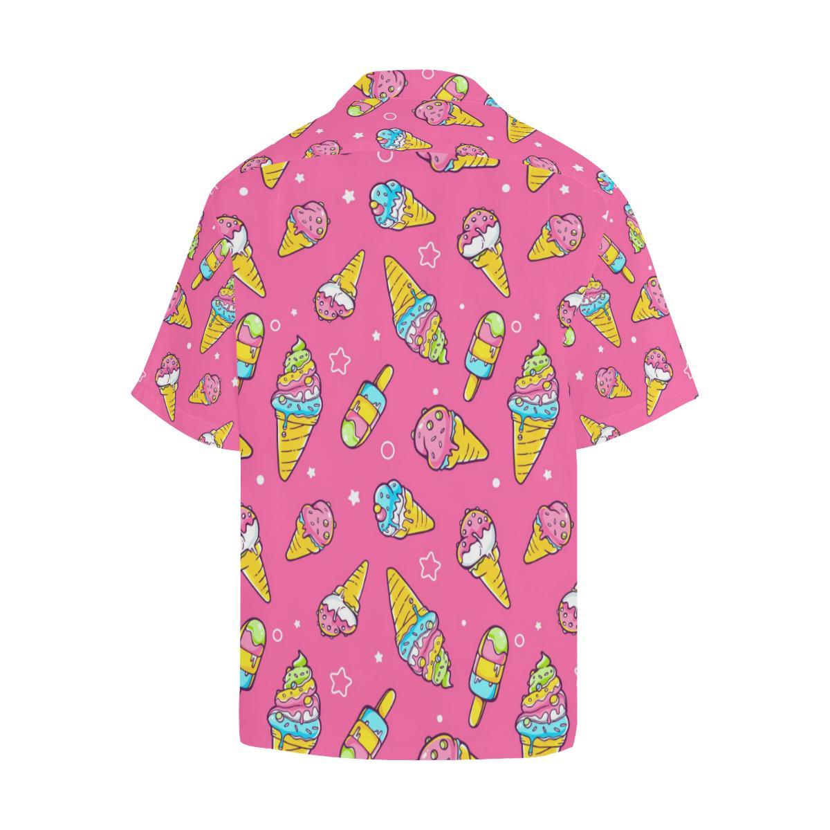 Ice Cream Pattern Print Design IC04 Men Hawaiian Shirt-JorJune