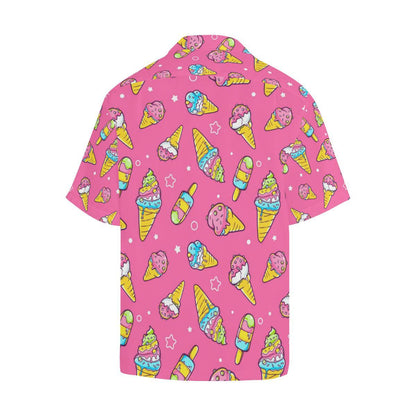 Ice Cream Pattern Print Design IC04 Men Hawaiian Shirt-JorJune