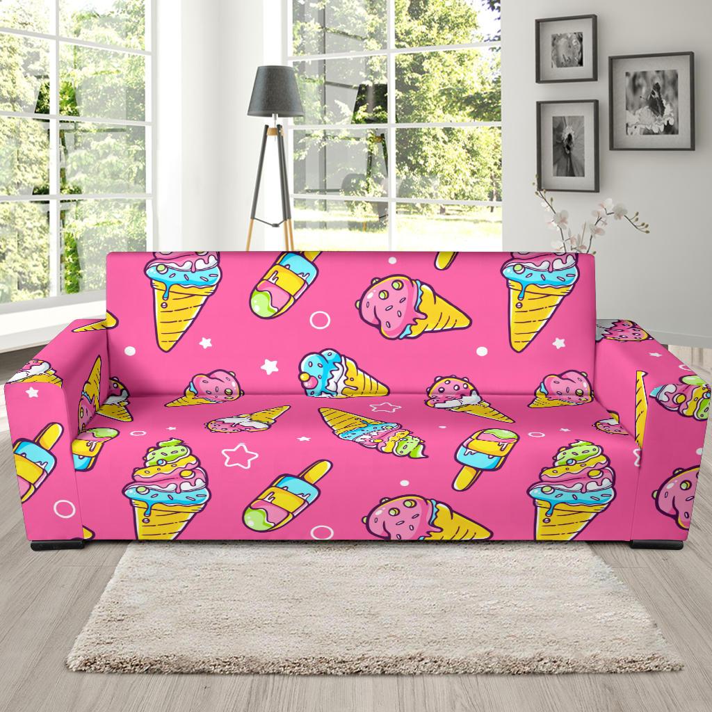 Ice Cream Pattern Print Design IC04 Sofa Slipcover-JORJUNE.COM