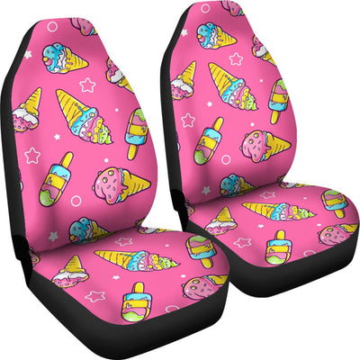 Ice Cream Pattern Print Design IC04 Universal Fit Car Seat Covers-JorJune