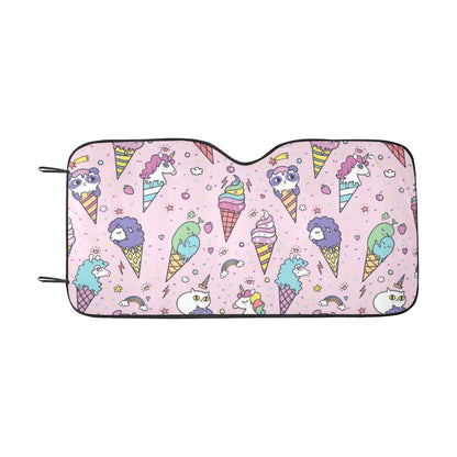 Ice Cream Pattern Print Design IC05 Car Sun Shade-JorJune