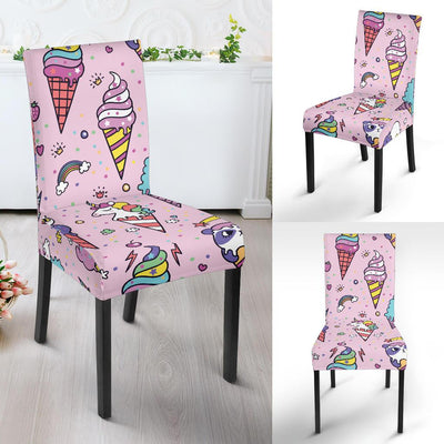 Ice Cream Pattern Print Design IC05 Dining Chair Slipcover-JORJUNE.COM