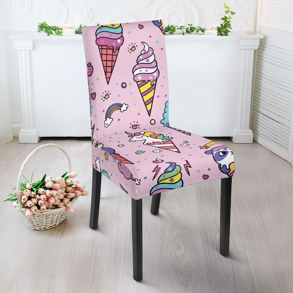 Ice Cream Pattern Print Design IC05 Dining Chair Slipcover-JORJUNE.COM