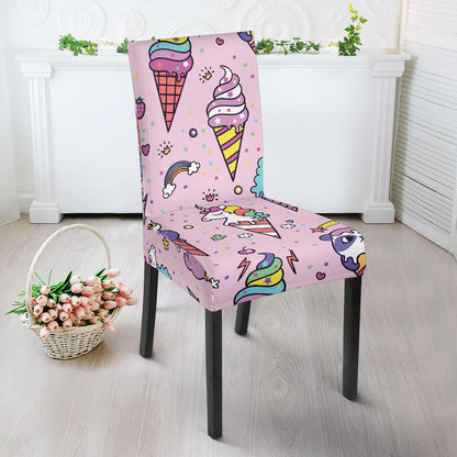 Ice Cream Pattern Print Design IC05 Dining Chair Slipcover-JORJUNE.COM
