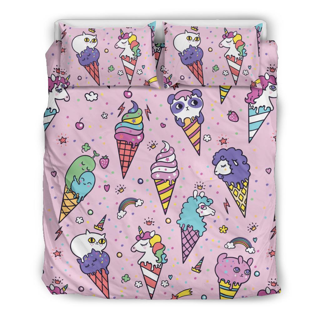 Ice Cream Pattern Print Design IC05 Duvet Cover Bedding Set-JORJUNE.COM