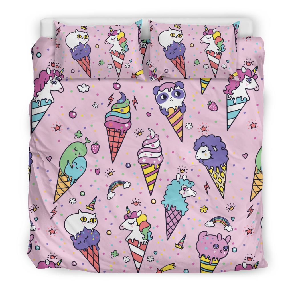 Ice Cream Pattern Print Design IC05 Duvet Cover Bedding Set-JORJUNE.COM