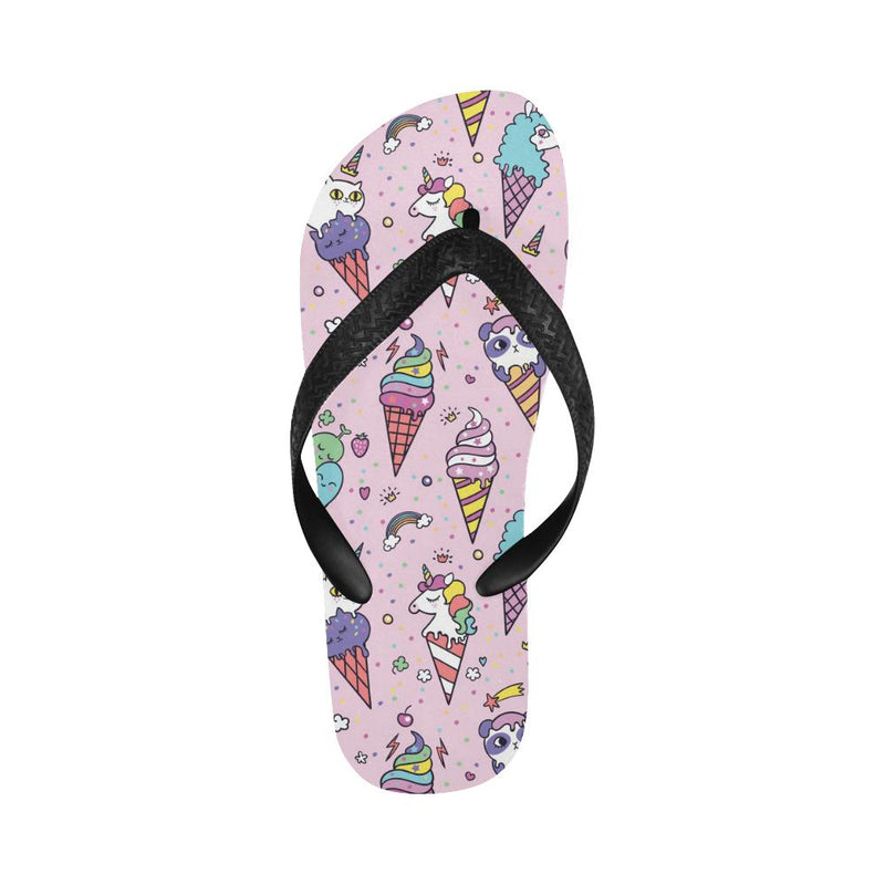 Ice Cream Pattern Print Design IC05 Flip Flops-JorJune