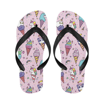 Ice Cream Pattern Print Design IC05 Flip Flops-JorJune