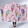 Ice Cream Pattern Print Design IC05 Hooded Blanket-JORJUNE.COM