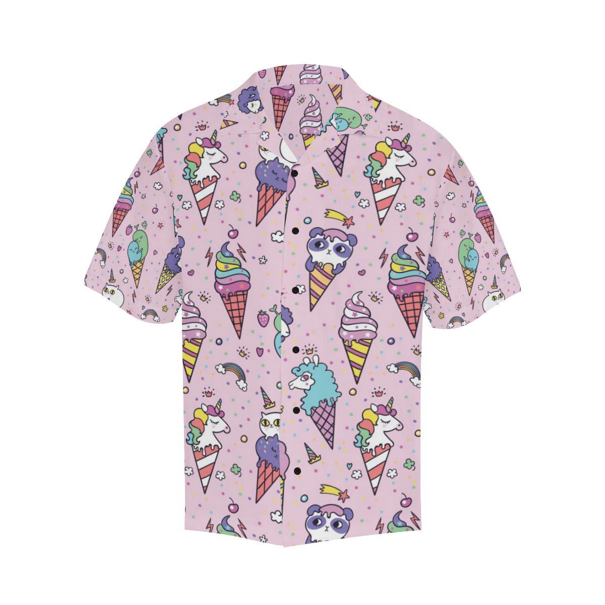Ice Cream Pattern Print Design IC05 Men Hawaiian Shirt-JorJune
