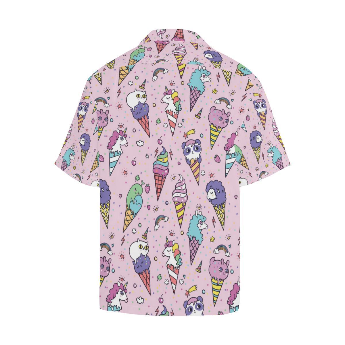 Ice Cream Pattern Print Design IC05 Men Hawaiian Shirt-JorJune