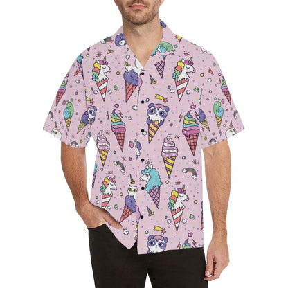 Ice Cream Pattern Print Design IC05 Men Hawaiian Shirt-JorJune