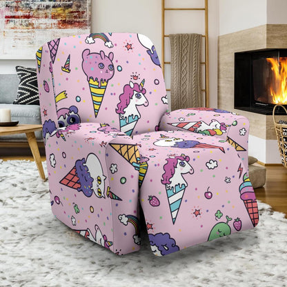 Ice Cream Pattern Print Design IC05 Recliner Slipcover-JORJUNE.COM