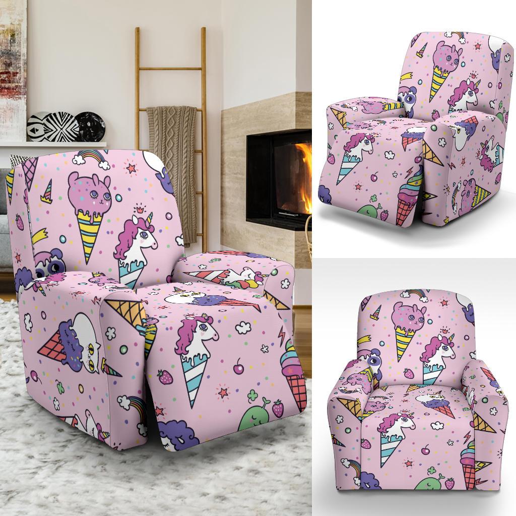Ice Cream Pattern Print Design IC05 Recliner Slipcover-JORJUNE.COM