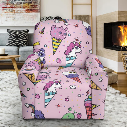 Ice Cream Pattern Print Design IC05 Recliner Slipcover-JORJUNE.COM