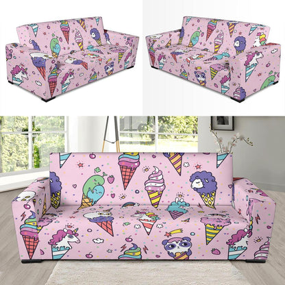 Ice Cream Pattern Print Design IC05 Sofa Slipcover-JORJUNE.COM