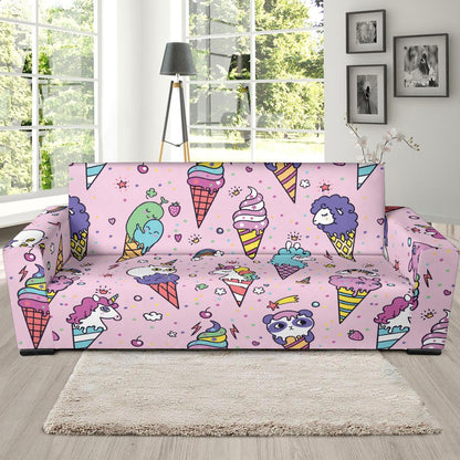 Ice Cream Pattern Print Design IC05 Sofa Slipcover-JORJUNE.COM