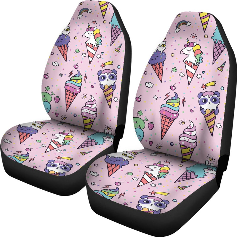 Ice Cream Pattern Print Design IC05 Universal Fit Car Seat Covers-JorJune