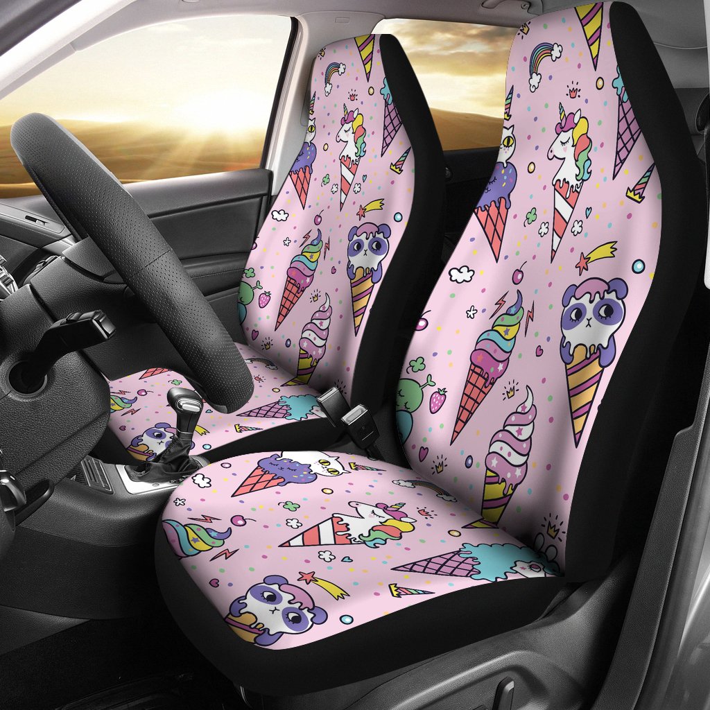 Ice Cream Pattern Print Design IC05 Universal Fit Car Seat Covers-JorJune