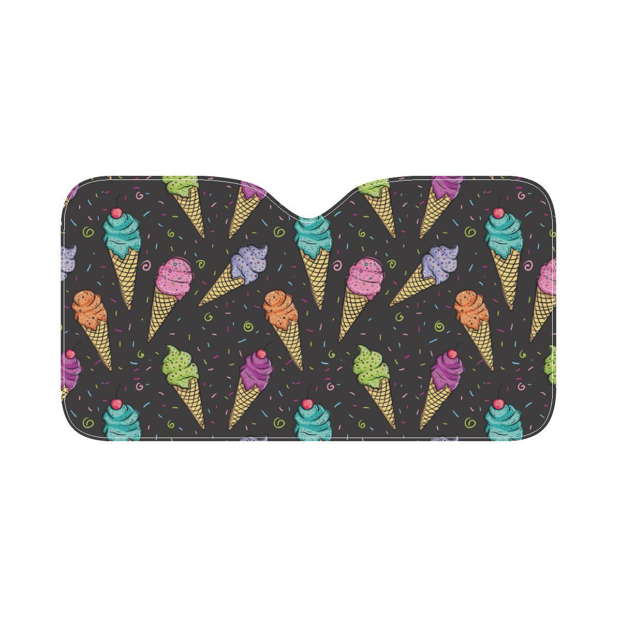 Ice Cream Pattern Print Design IC06 Car Sun Shade-JorJune