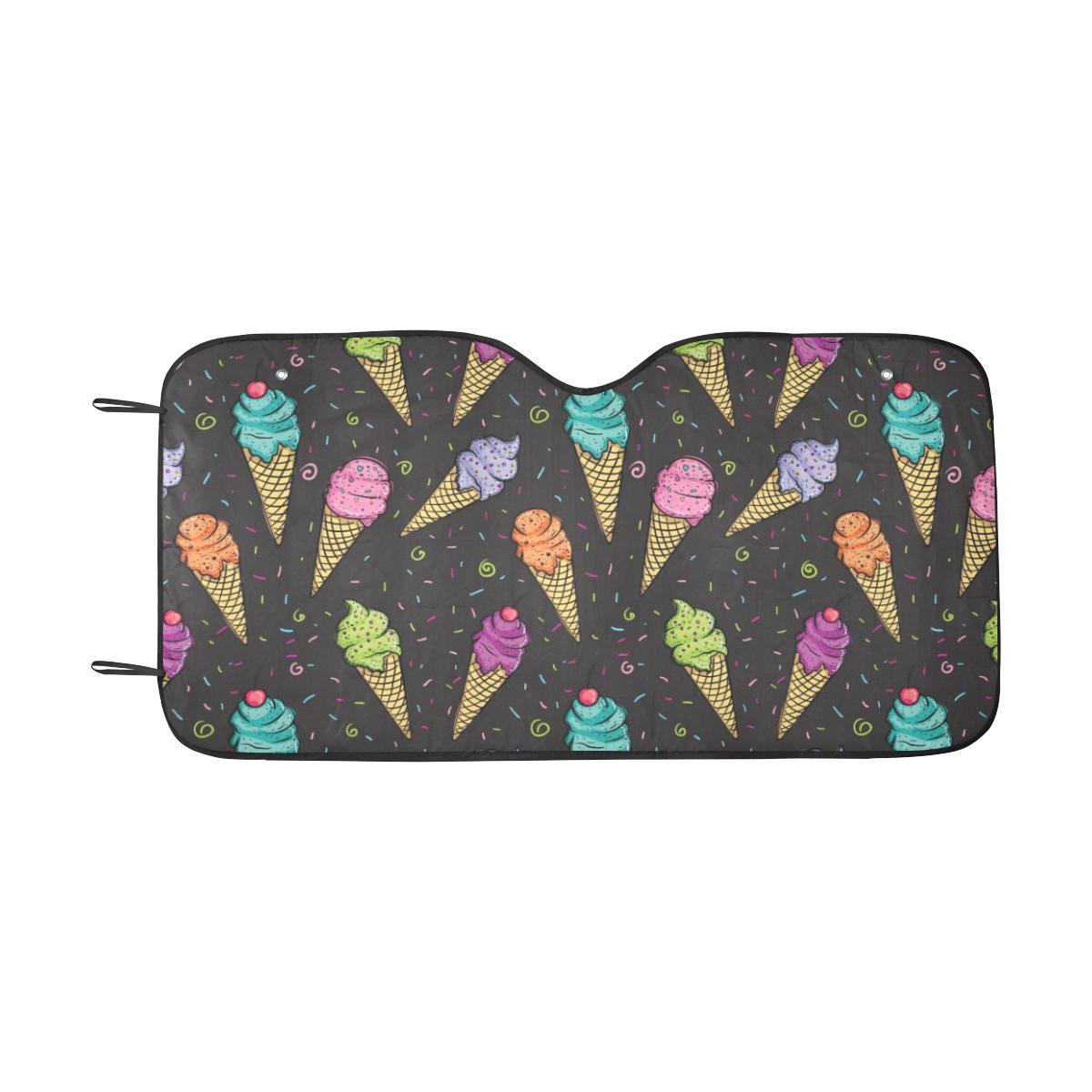 Ice Cream Pattern Print Design IC06 Car Sun Shade-JorJune