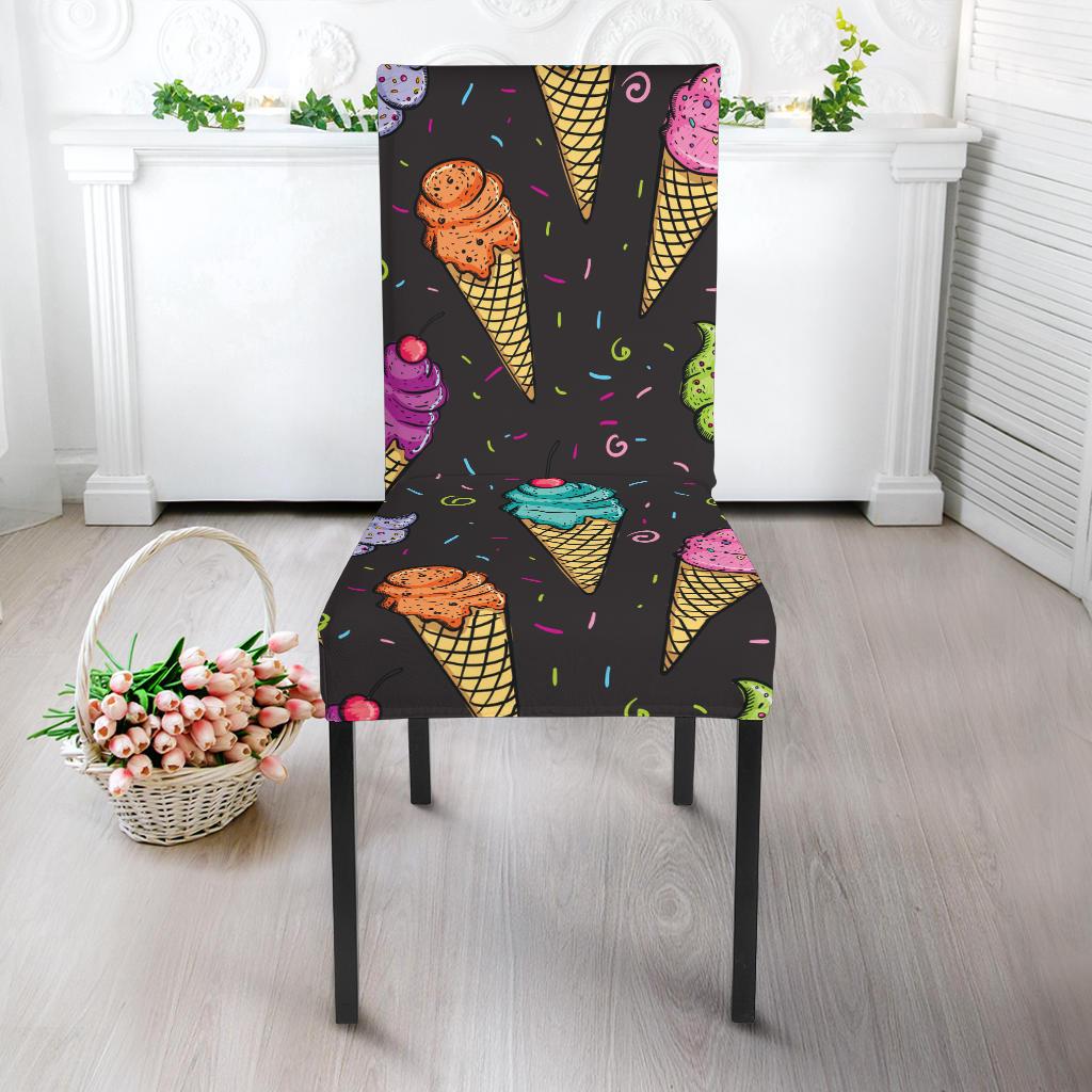 Ice Cream Pattern Print Design IC06 Dining Chair Slipcover-JORJUNE.COM