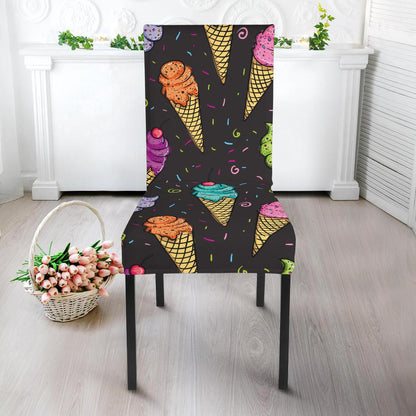 Ice Cream Pattern Print Design IC06 Dining Chair Slipcover-JORJUNE.COM