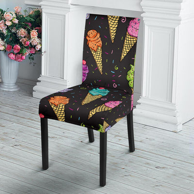 Ice Cream Pattern Print Design IC06 Dining Chair Slipcover-JORJUNE.COM