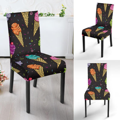 Ice Cream Pattern Print Design IC06 Dining Chair Slipcover-JORJUNE.COM