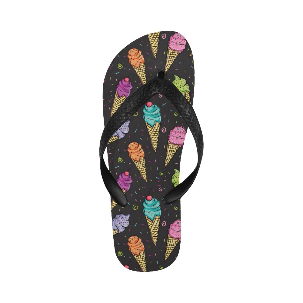 Ice Cream Pattern Print Design IC06 Flip Flops-JorJune