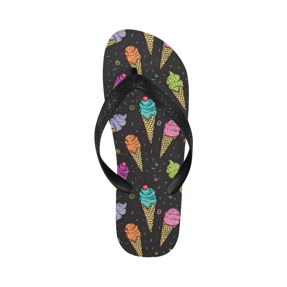 Ice Cream Pattern Print Design IC06 Flip Flops-JorJune